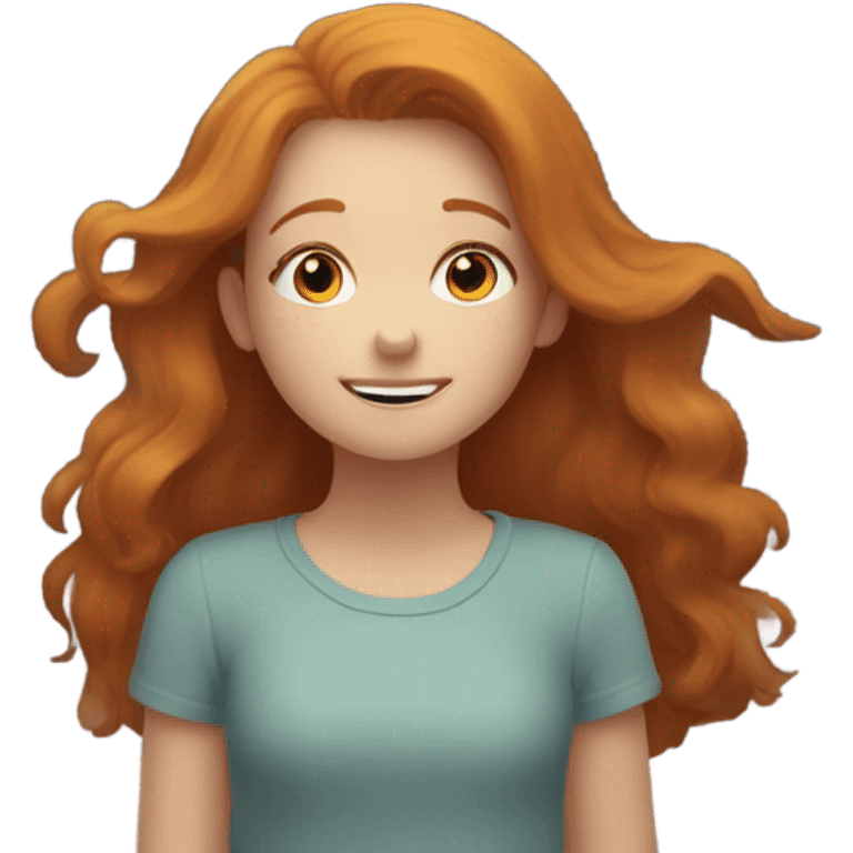 Ginger girl who loves stars  emoji