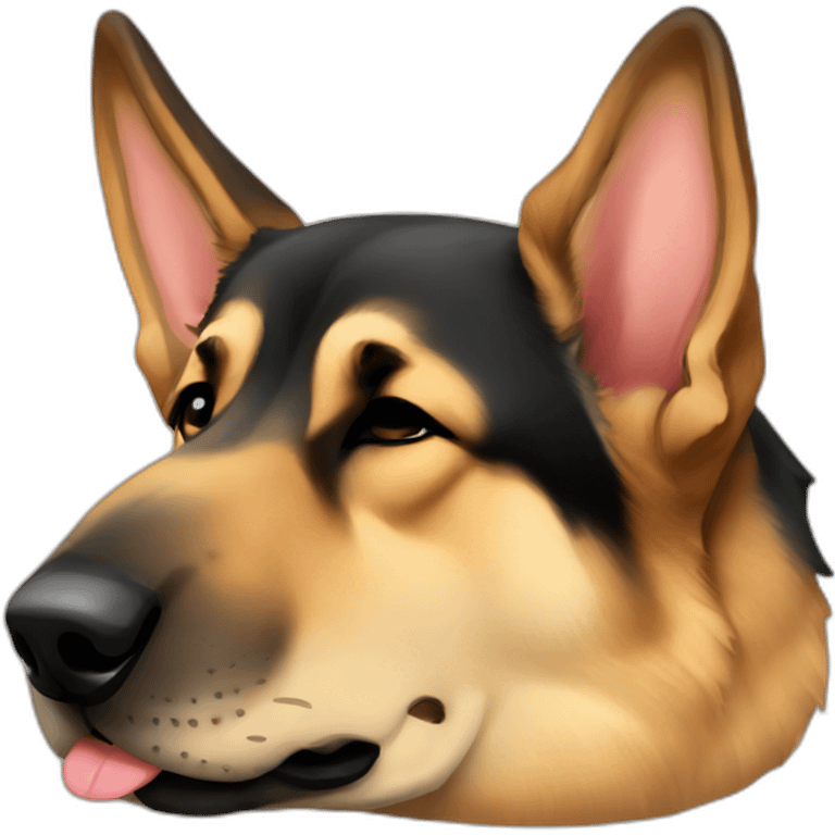 german shepherd sleeping emoji