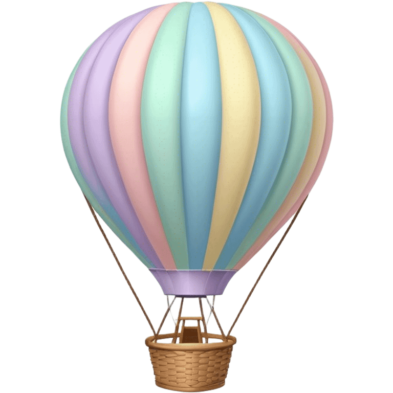 pastel hot air balloon, simpel design with no baskets emoji