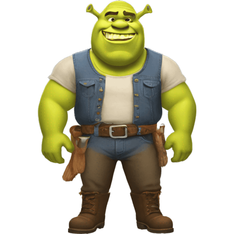 Redneck, shrek, beefy emoji