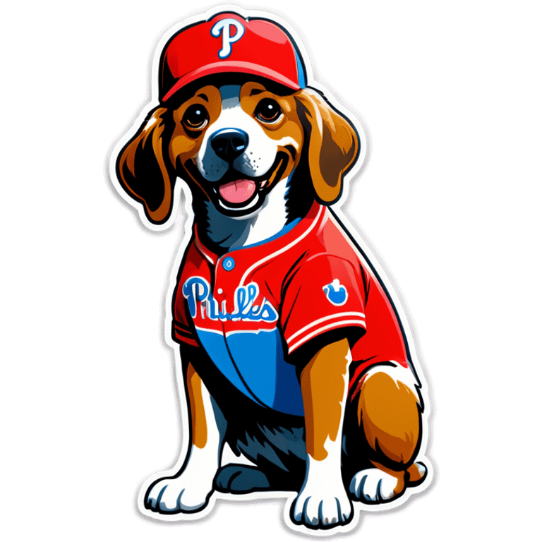 Dog in Phillies short emoji