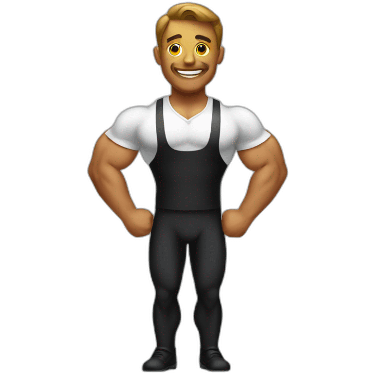 Bodybuilder waiter emoji