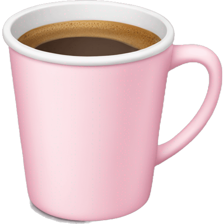 Pastel pink coffee cup emoji