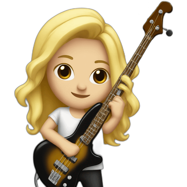 tall blonde bass player emoji