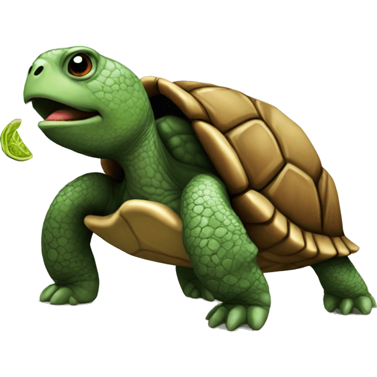 Turtle eating back  emoji