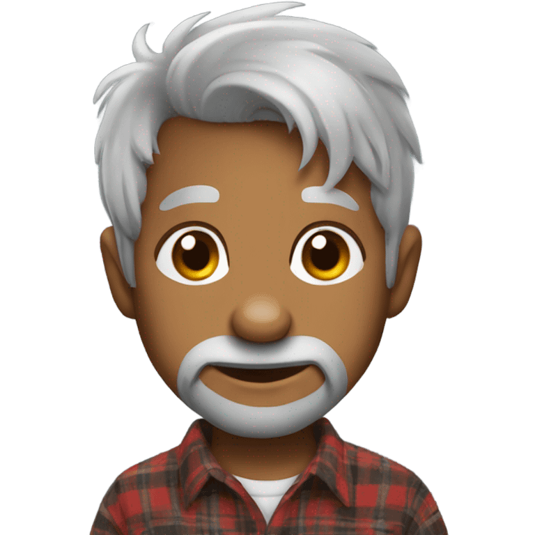 Squirrel and flannel shirt grey hair  emoji