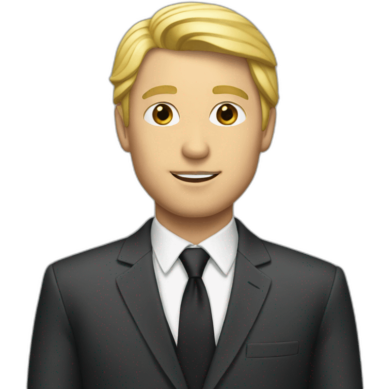 blonde man in suit emoji