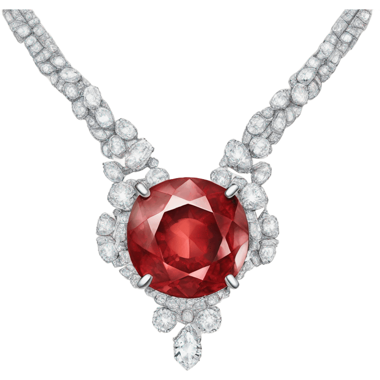 cartier diamond necklace red emoji