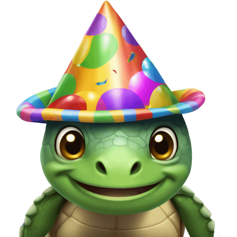 Turtle celebrating emoji