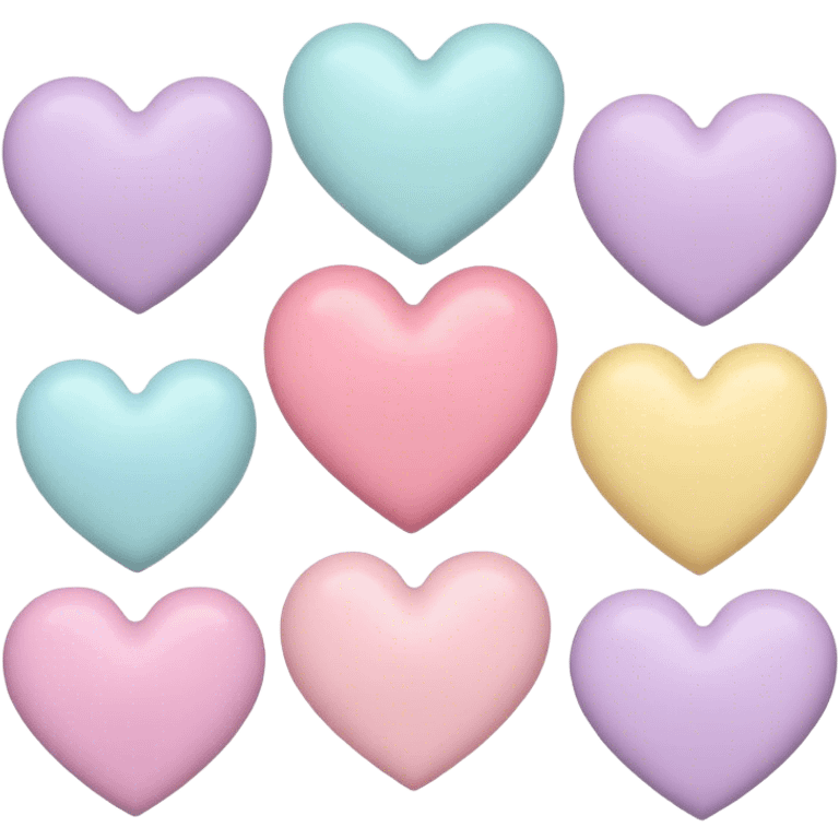 Pastel hearts emoji