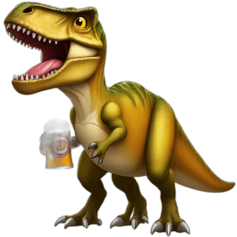 t-rex-with-beer emoji