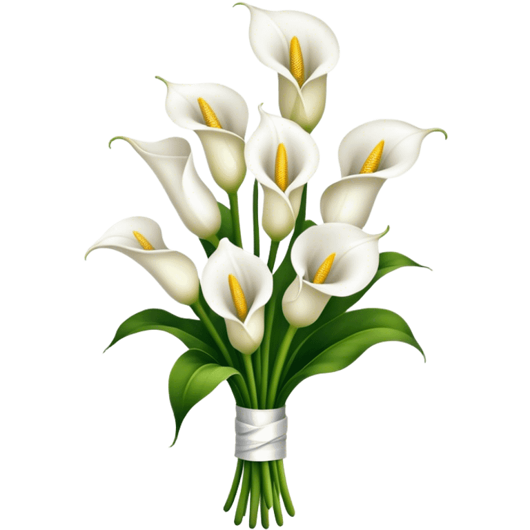 Cala lily flower bouquet emoji