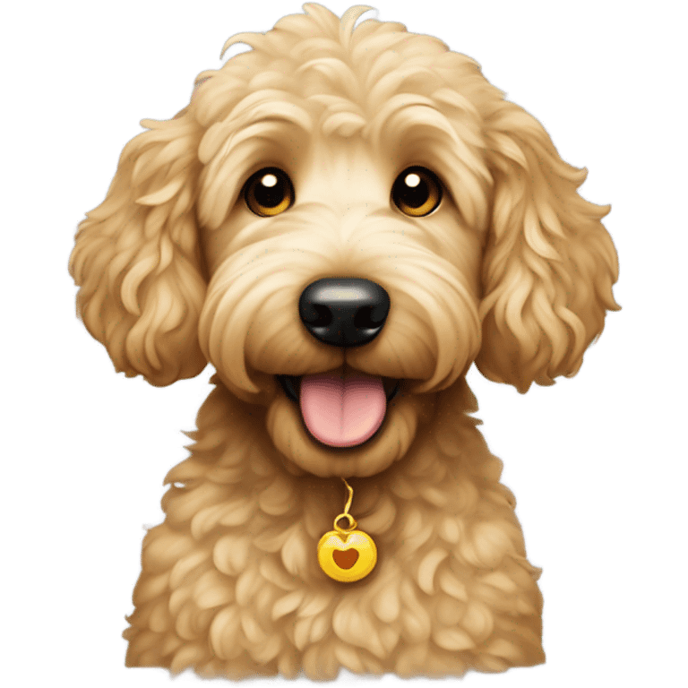 Golden doodle with Mickey Mouse ears  emoji