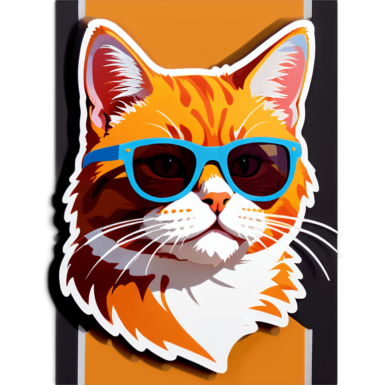 Cat with sunglasses emoji