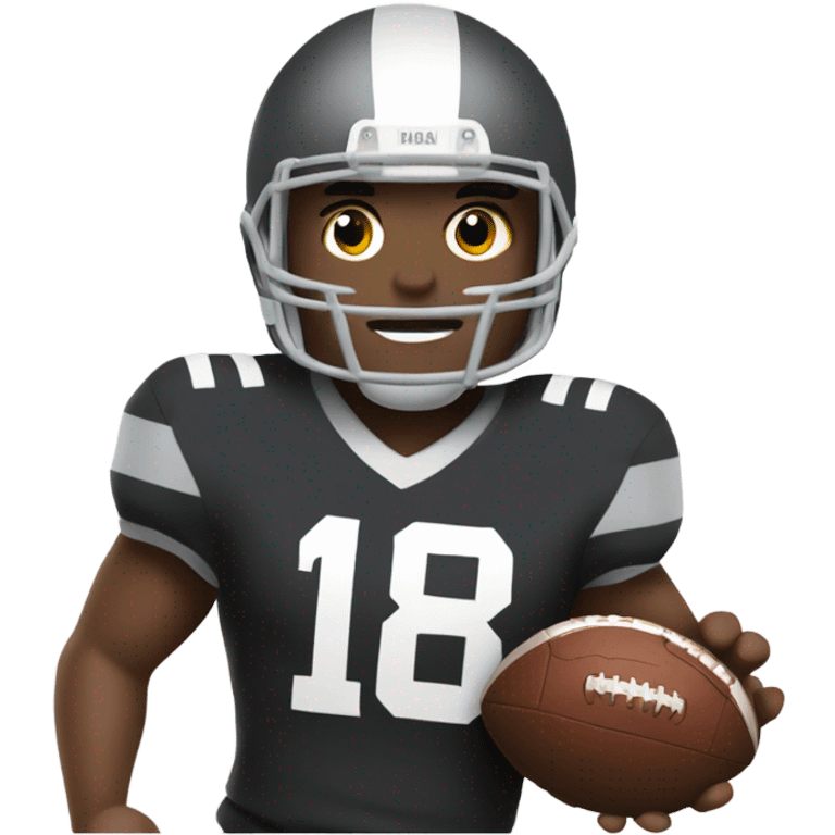 Raider with a football emoji