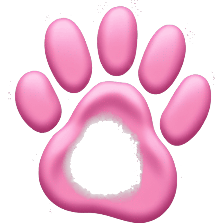 Pink puppy paw emoji