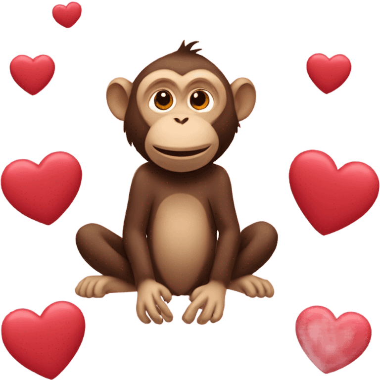 Monkey with harts  emoji