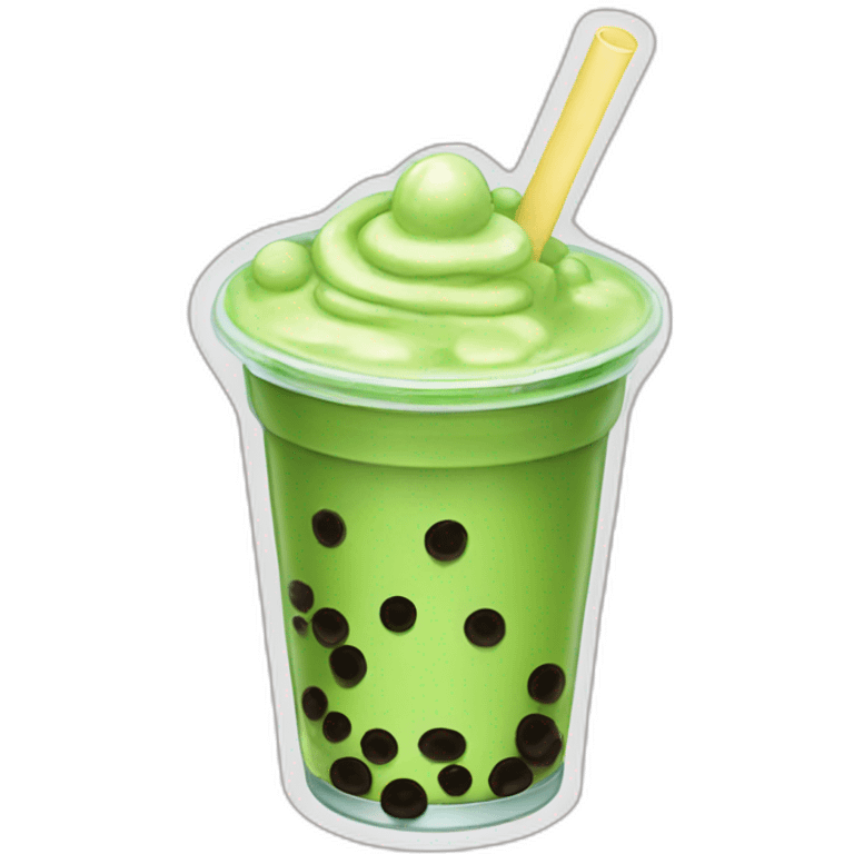 bubble tea matcha emoji