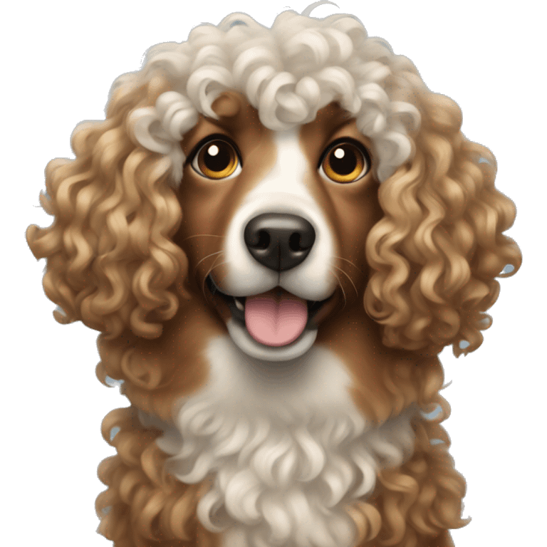 Dog with curly hair  emoji