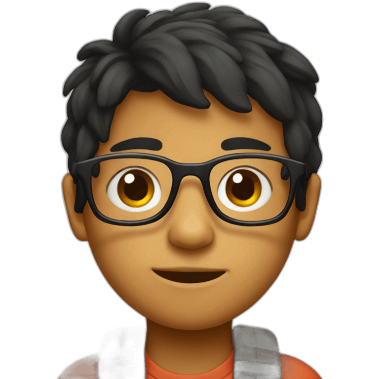 Little peruvian boy with rectangular glasses emoji