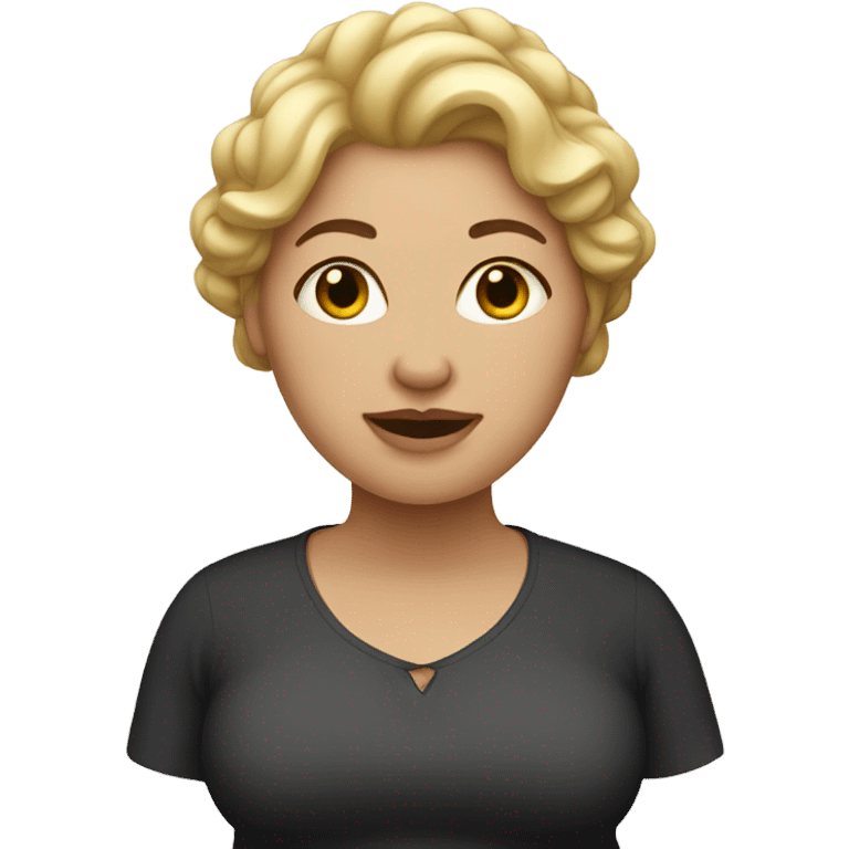 Fat light skin lady  emoji