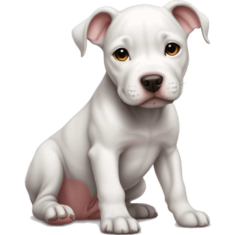 Girl pitbull puppy without white emoji