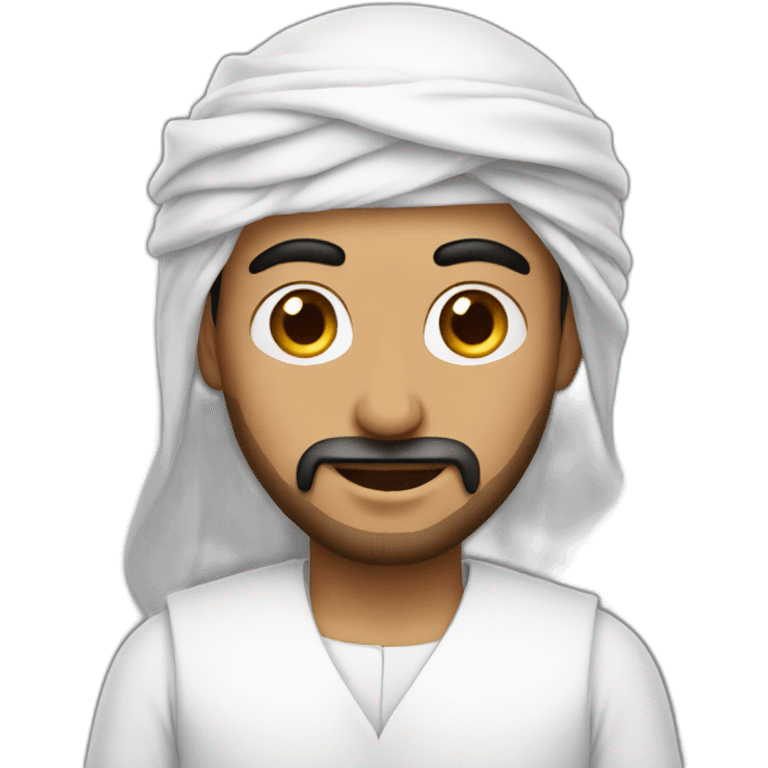 Arab men wearing white clothes emoji