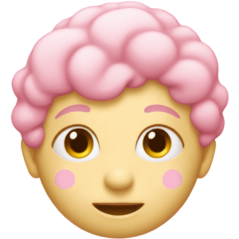 Pastel pink bubble with yellow highlights emoji