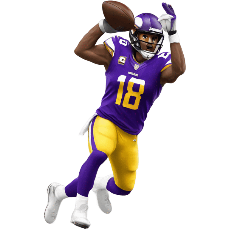 Mn Vikings #18 dropping a pass emoji