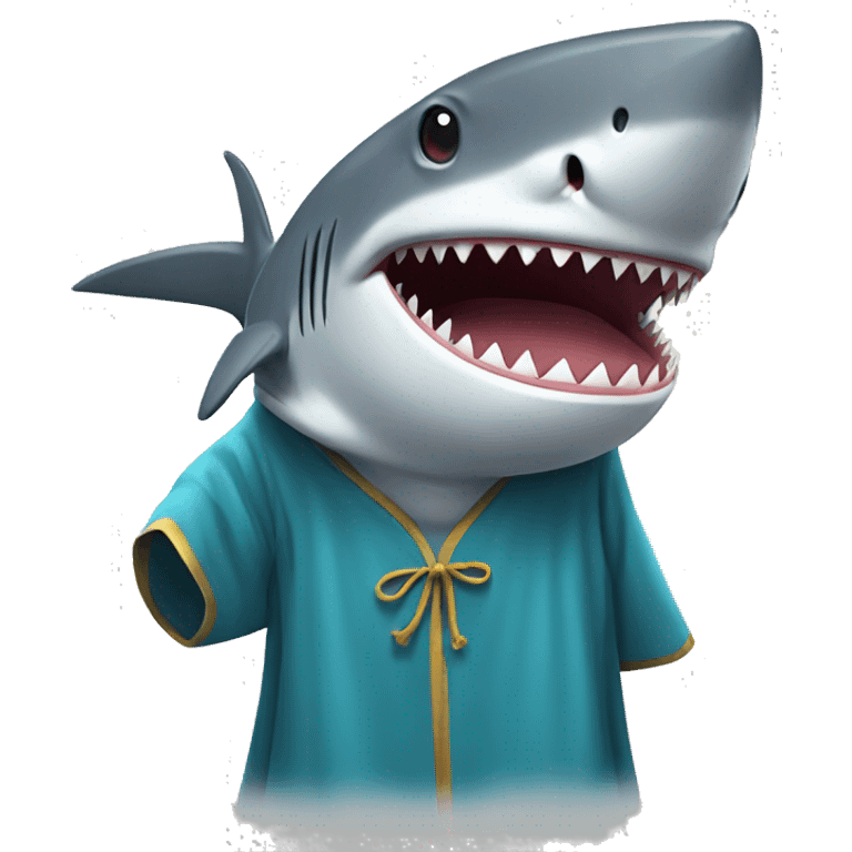 Shark with a robe emoji