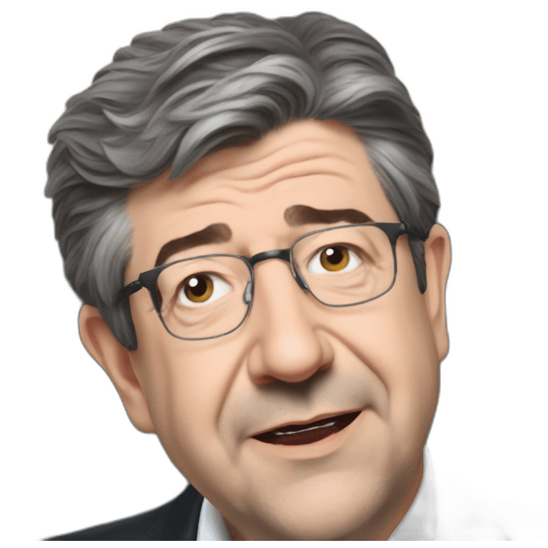 Jean Luc melenchon qui fait coucou emoji