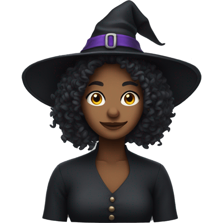 Witch with curly hair  emoji