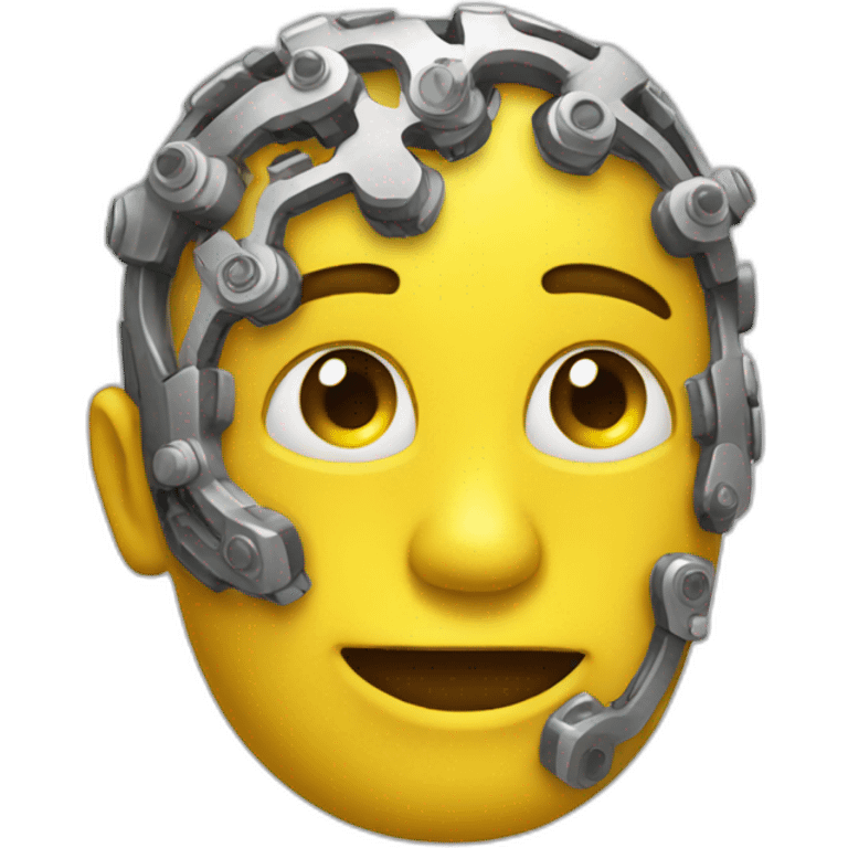 artificial intelligence classic yellow emoji emoji