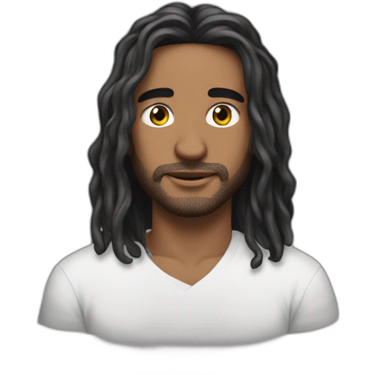 N.O.S from pnl Algerian French rapper with long hair emoji