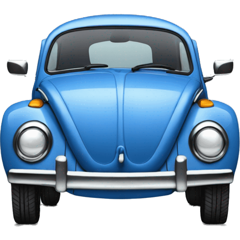 Blue Volkswagen Beetle  emoji