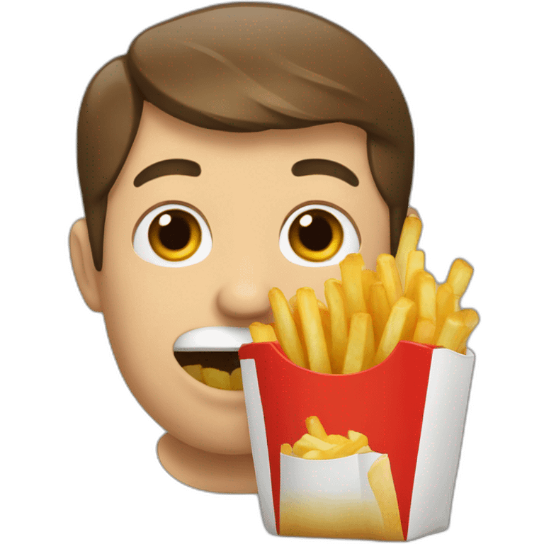 Belgium eating fries emoji