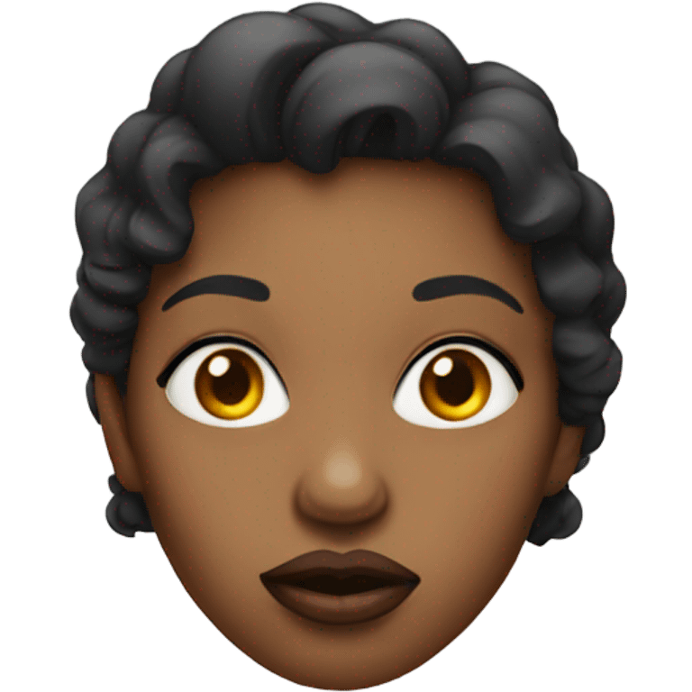 Woman with big lips emoji