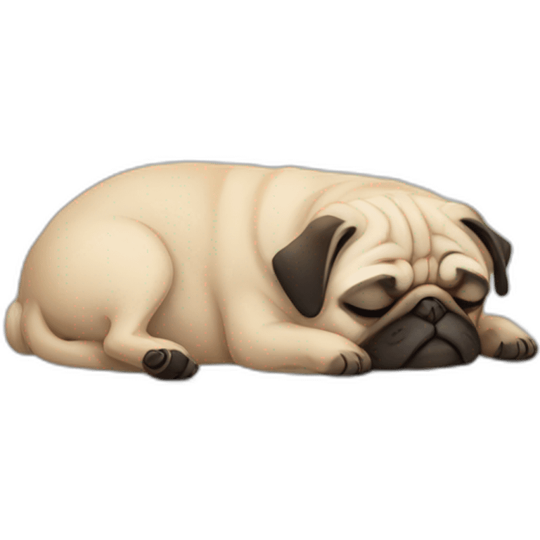 pug sleeping emoji