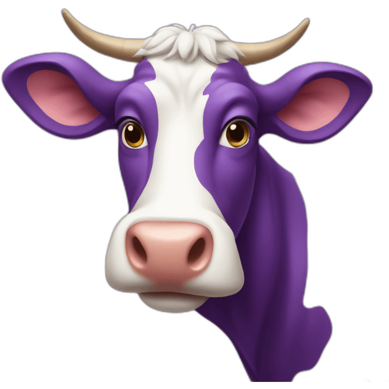 Purple cow emoji