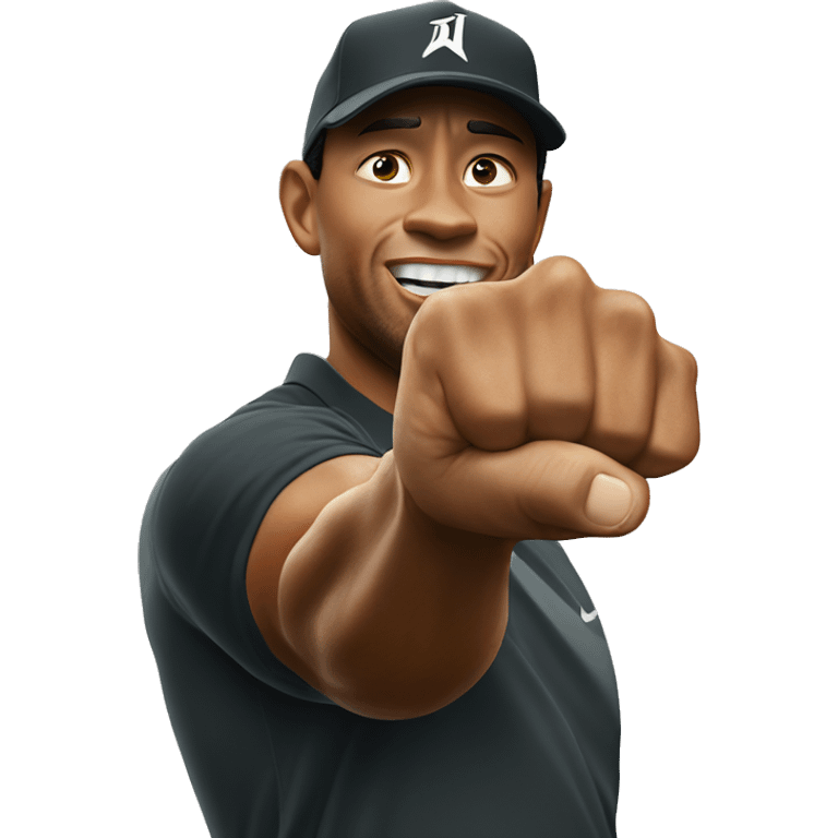 Tiger woods fist pump emoji