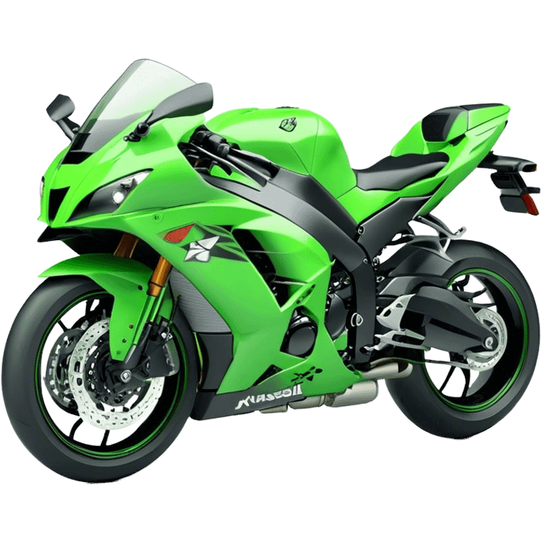 Kawasaki Ninja (Sportbike) - Kawasaki Ninja ZX-10R (Model Year: 2022) (Iconic colour: Green) emoji