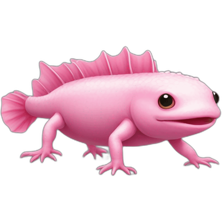 Pink axolotl with legs emoji