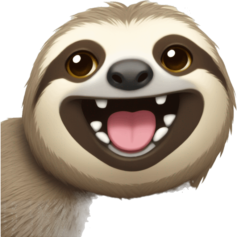 a smiling sloth emoji