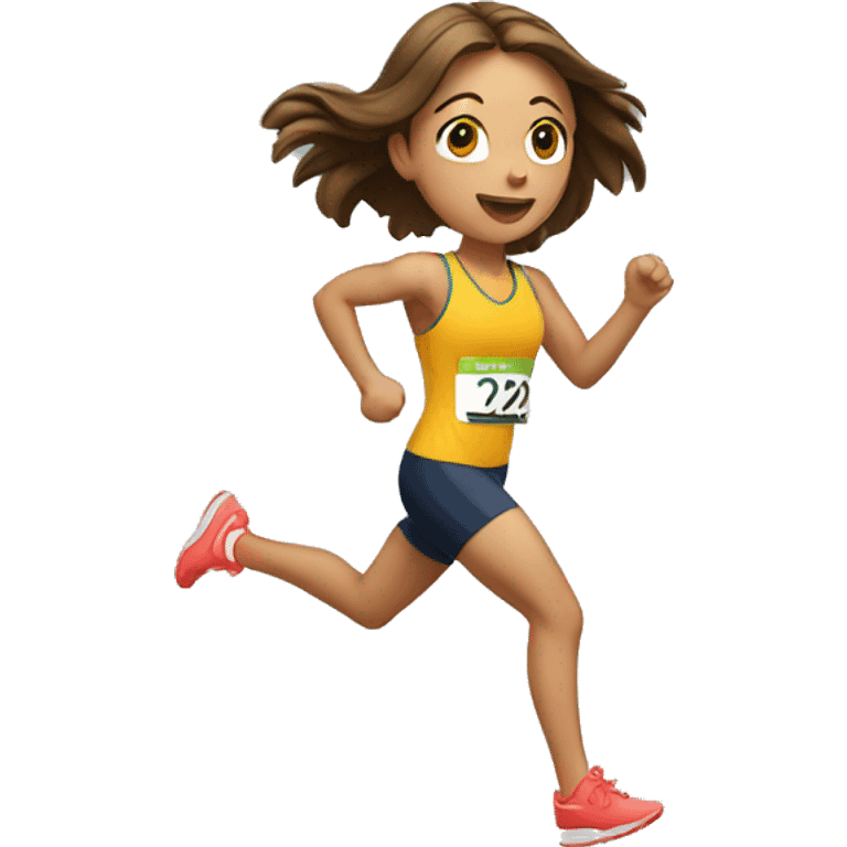 Chica haciendo atletismo  emoji