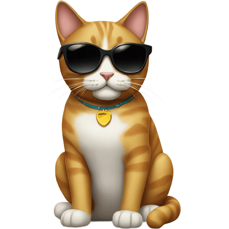 Cat with sunglasses emoji