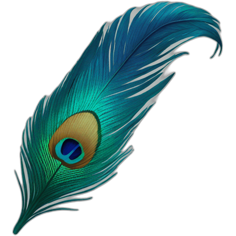 Peacock feather emoji