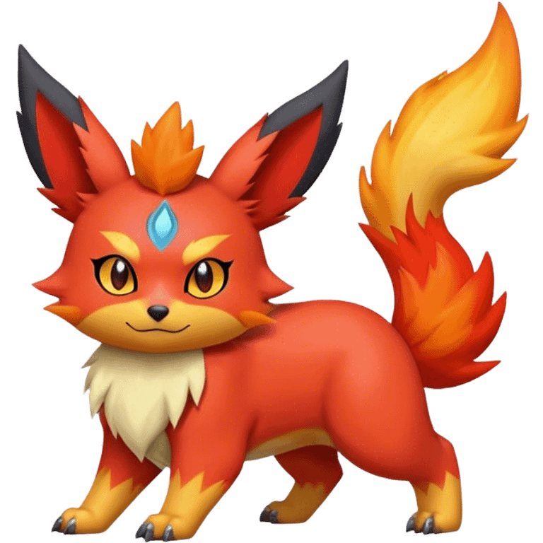  Quilava-Litten-Flareon-Digimon-hybrid full body emoji