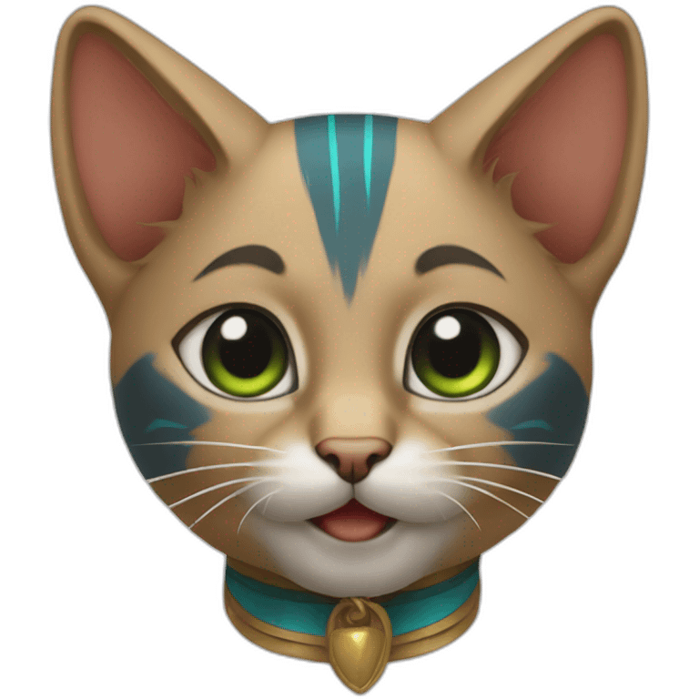 Kitten bastet silly playing emoji