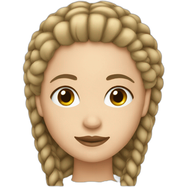 white Woman afro braids emoji