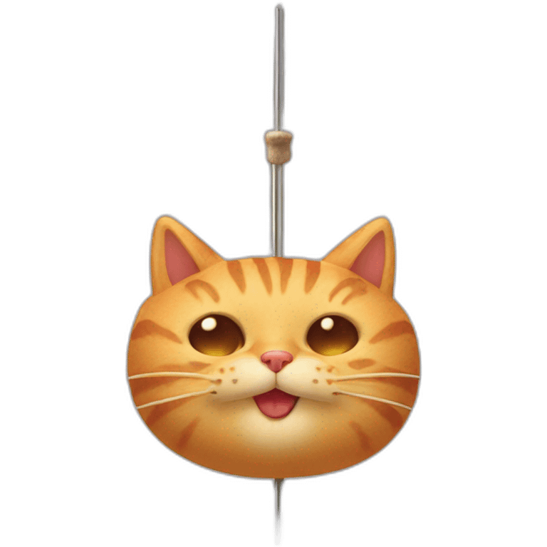 Cat cooked on a skewer emoji